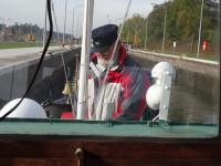 Peter beim Flaggenwechsel